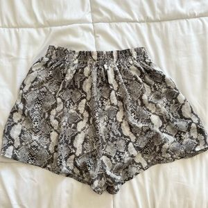 XS snake print flowie shorts